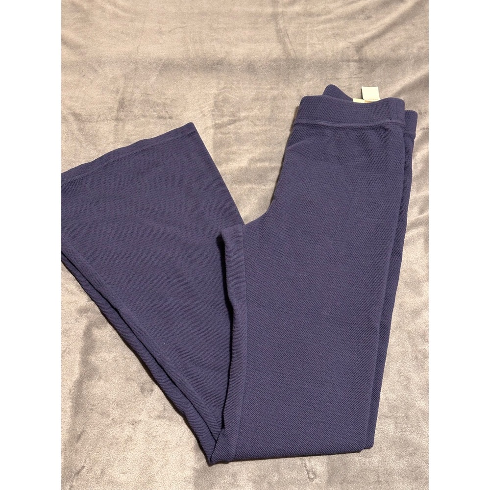 OFFLINE by Aerie Womens Hi-Rise Flare Leggings Navy Blue Textured Yoga Pants M